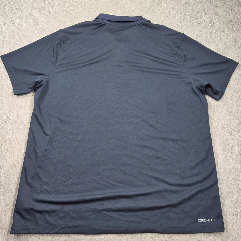 Jordan Polo Shirt Mens 2XL Blue Stripe Dri-FIT Golf Performance FN6924-422